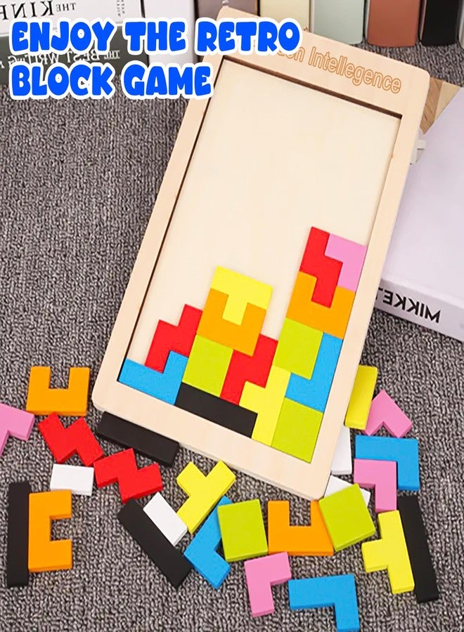 في جراسب لعبة أحجية مكعبات خشبية روسية تعليمية من VGRASSP، 40 قطعة، للأطفال - هدية تعليمية ملونة في مجالات العلوم والتكنولوجيا والهندسة والرياضيات للأولاد والبنات - أحجية لتنمية الذكاء - اللون حسب المتوفر - Image 5